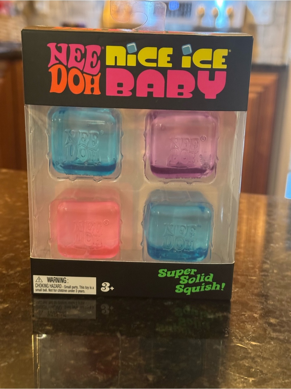 NeeDoh Nice Ice Baby Super Solid Squish! - Blue, Pink, Purple